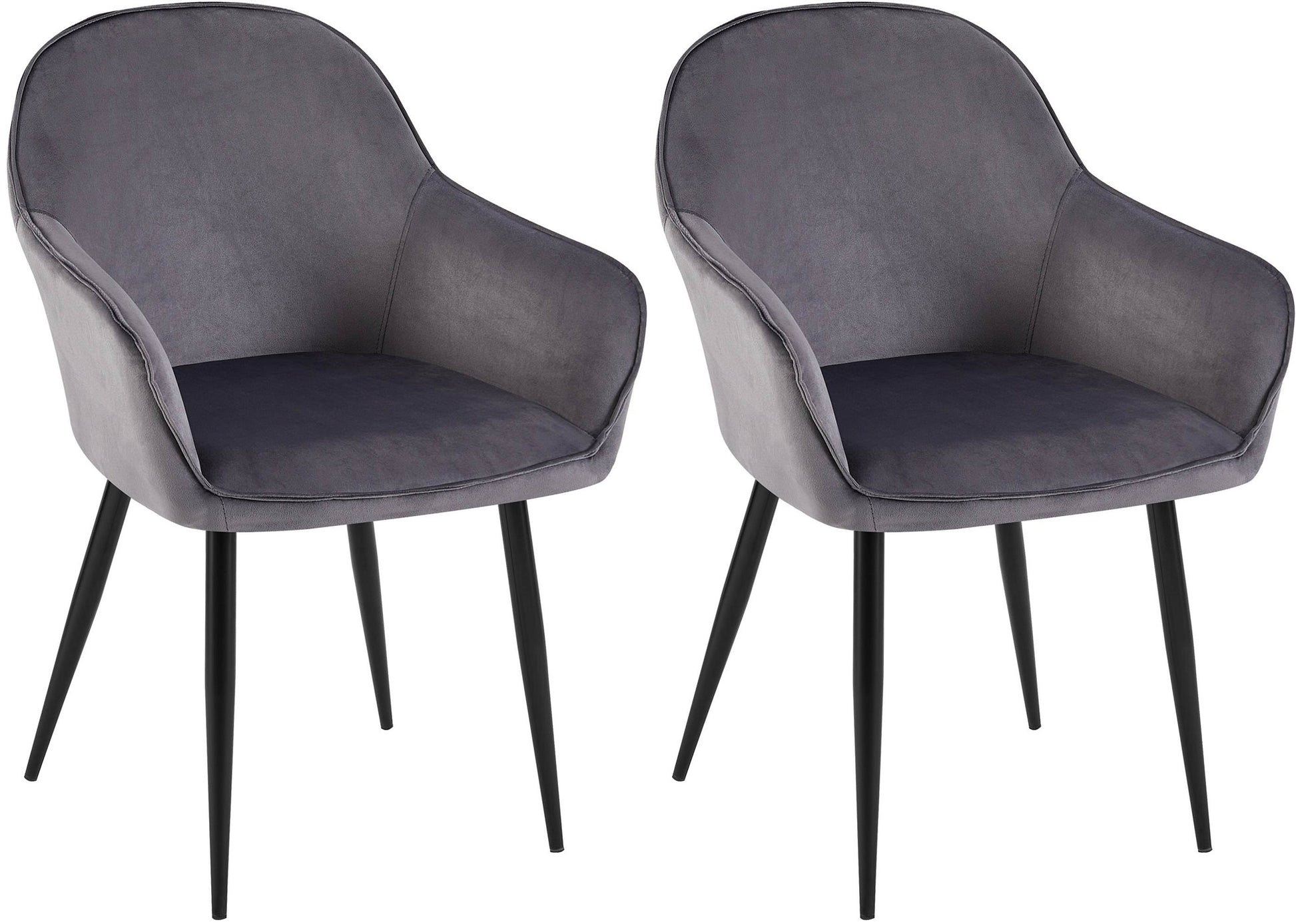 2er Set Esszimmerstuhl Boise Samt - homemem39