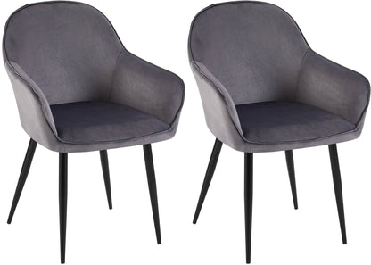2er Set Esszimmerstuhl Boise Samt - homemem39