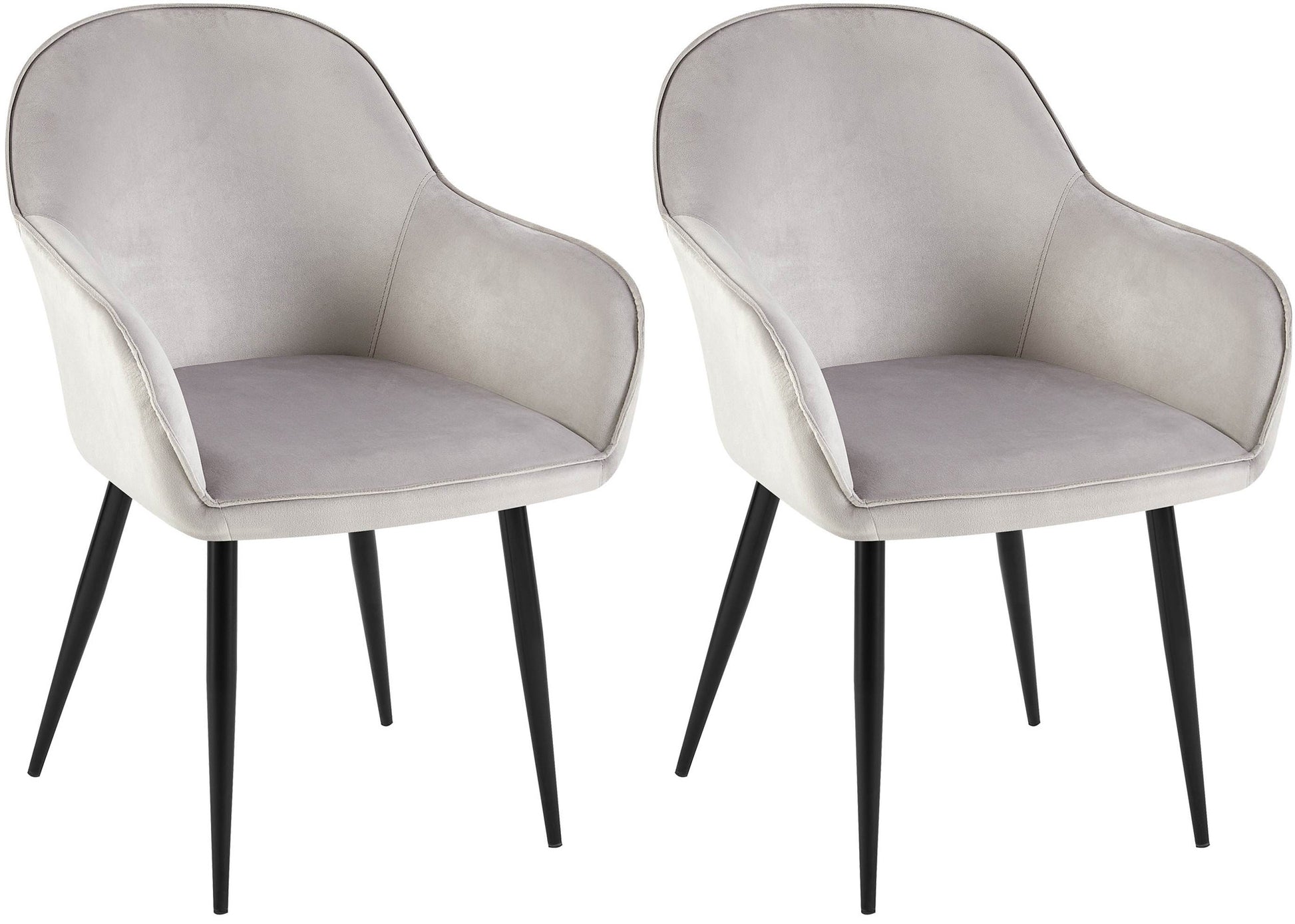 2er Set Esszimmerstuhl Boise Samt - homemem39