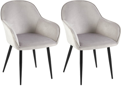 2er Set Esszimmerstuhl Boise Samt - homemem39