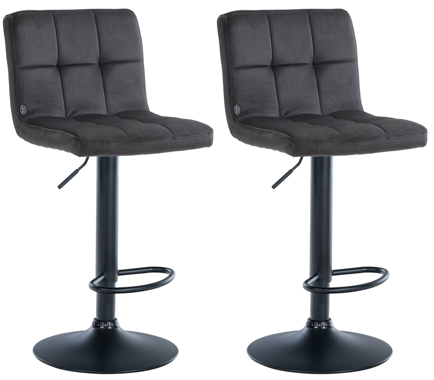 2er Set Barhocker Peru Samt - homemem39