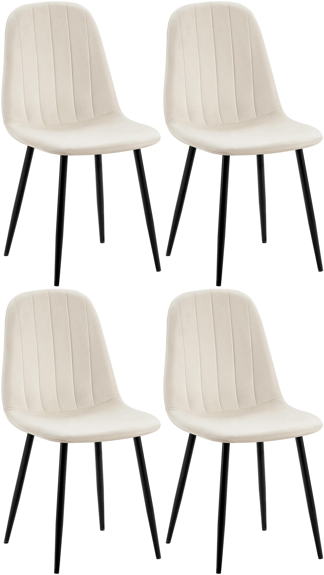 4er Set Esszimmerstuhl Baxter Samt - homemem39