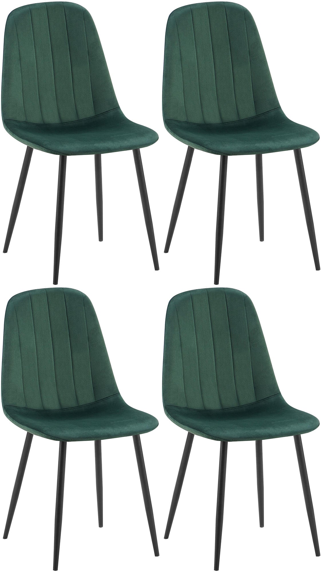 4er Set Esszimmerstuhl Baxter Samt | homemem39