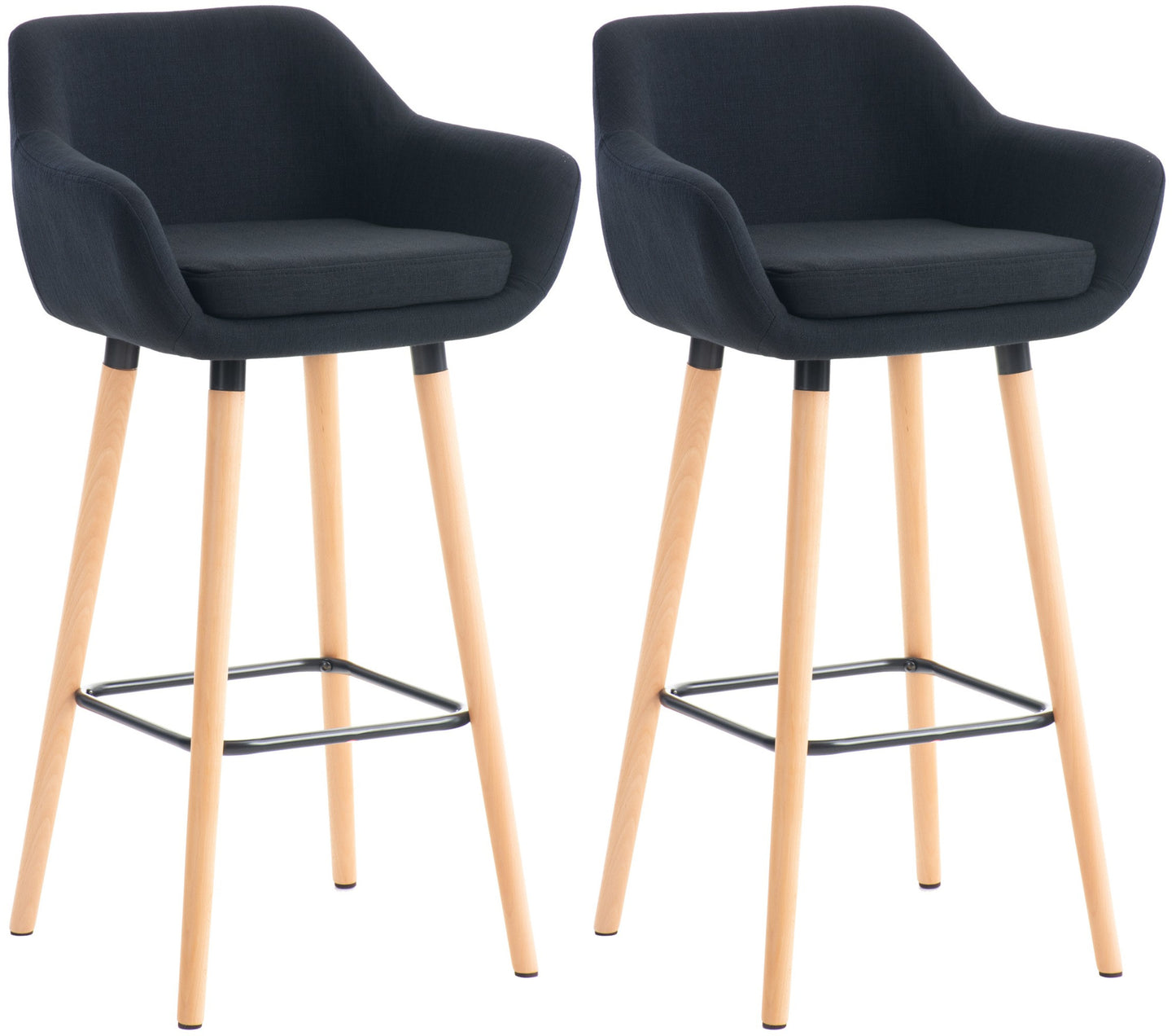 2er Set Barhocker Grant mit Stoffbezug - homemem39