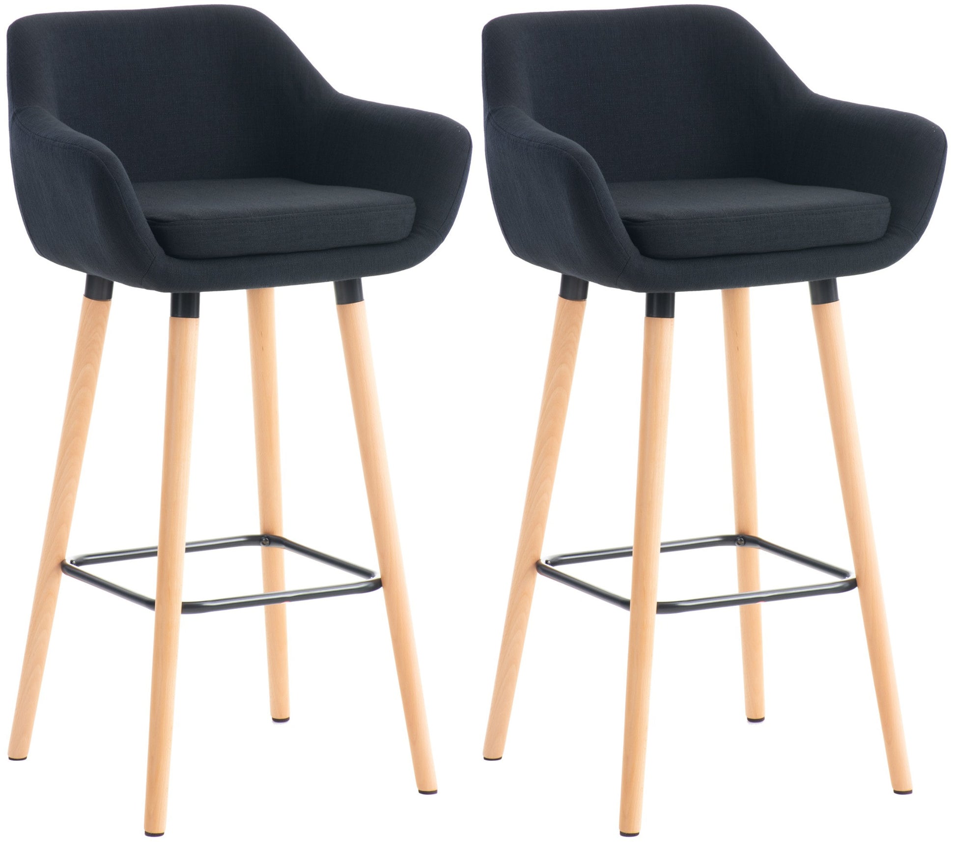 2er Set Barhocker Grant mit Stoffbezug - homemem39