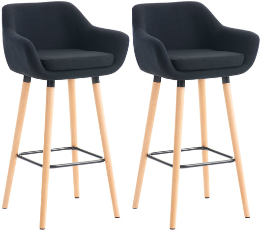 2er Set Barhocker Grant mit Stoffbezug - homemem39