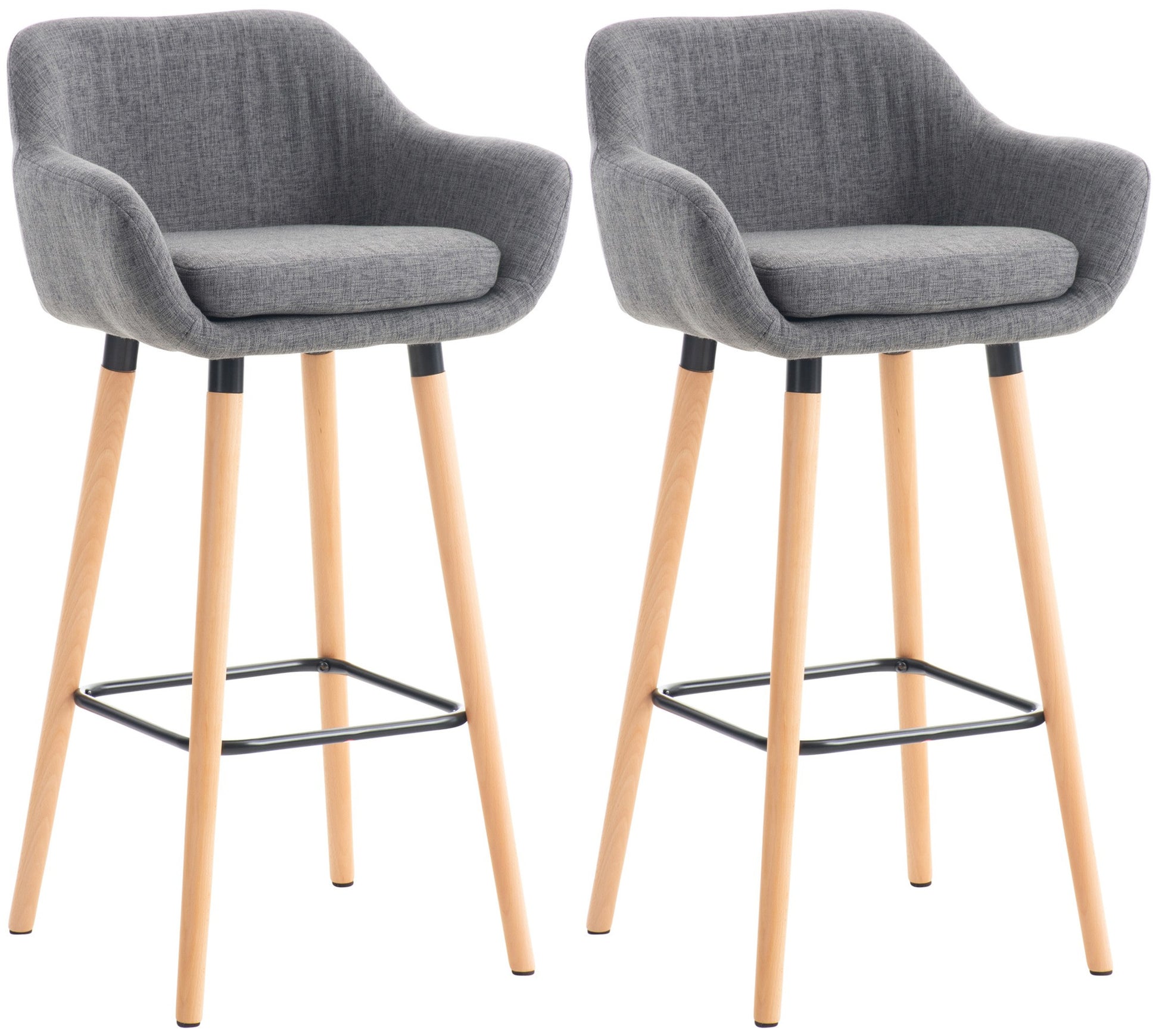 2er Set Barhocker Grant mit Stoffbezug - homemem39