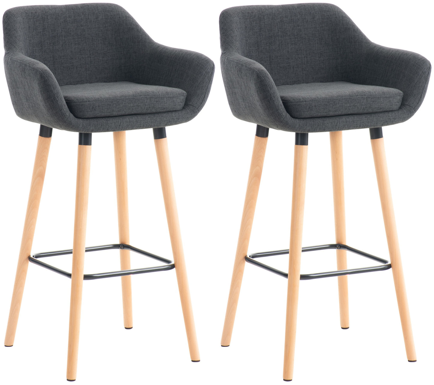 2er Set Barhocker Grant mit Stoffbezug - homemem39
