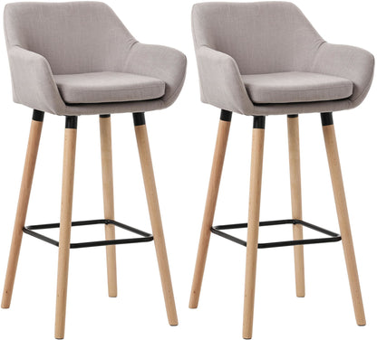 2er Set Barhocker Grant mit Stoffbezug - homemem39