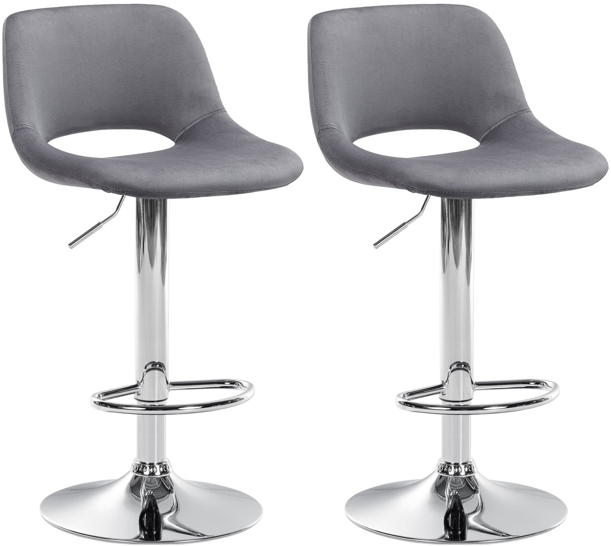 2er Set Barhocker Camden Samt - homemem39