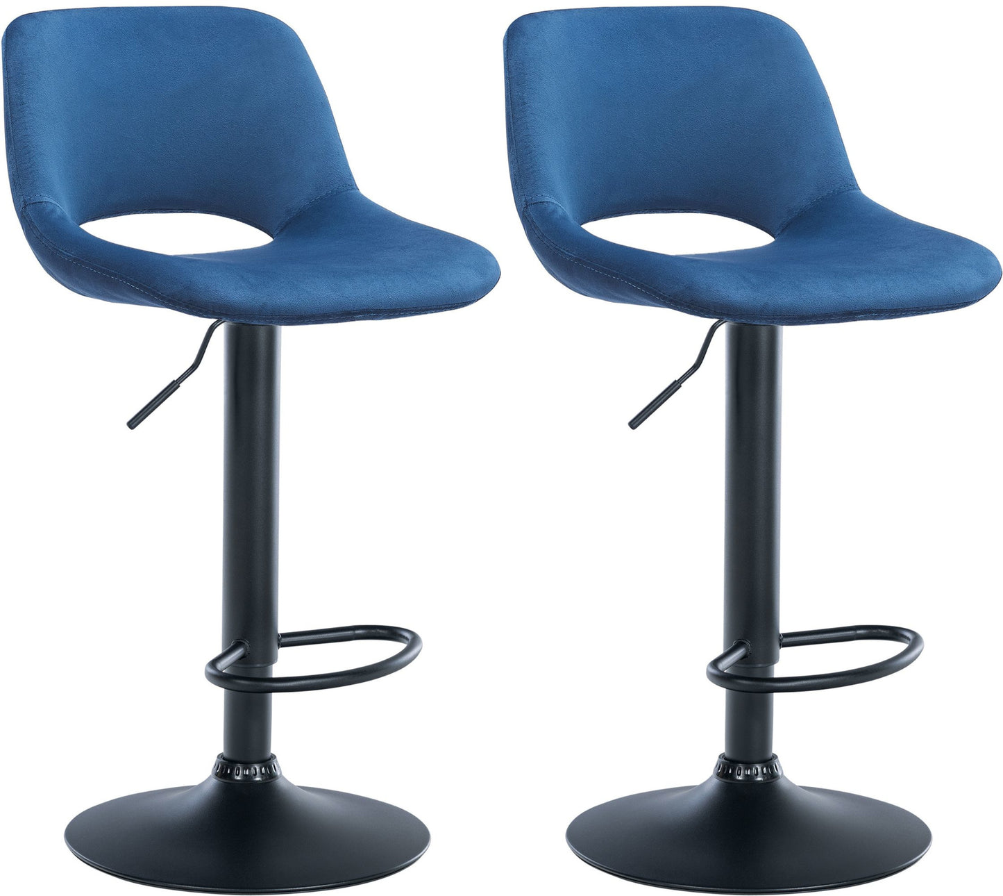 2er Set Barhocker Camden Samt - homemem39