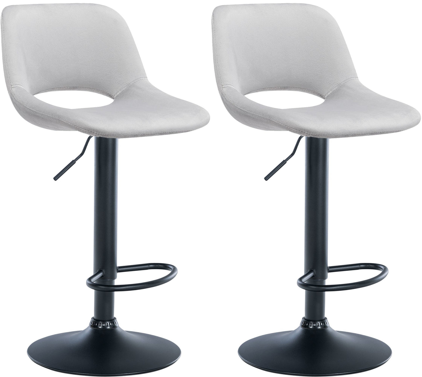 2er Set Barhocker Camden Samt - homemem39