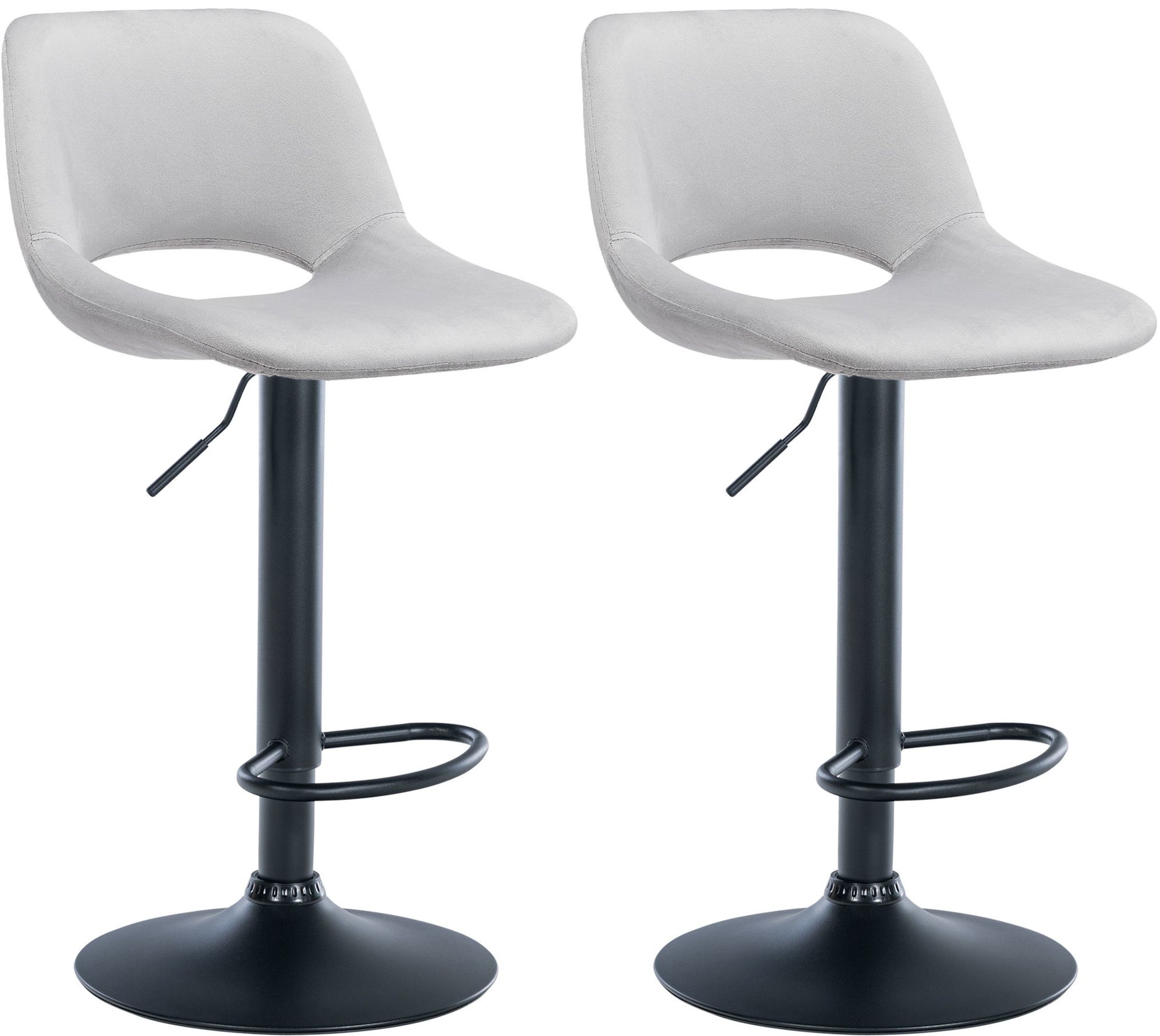 2er Set Barhocker Camden Samt - homemem39