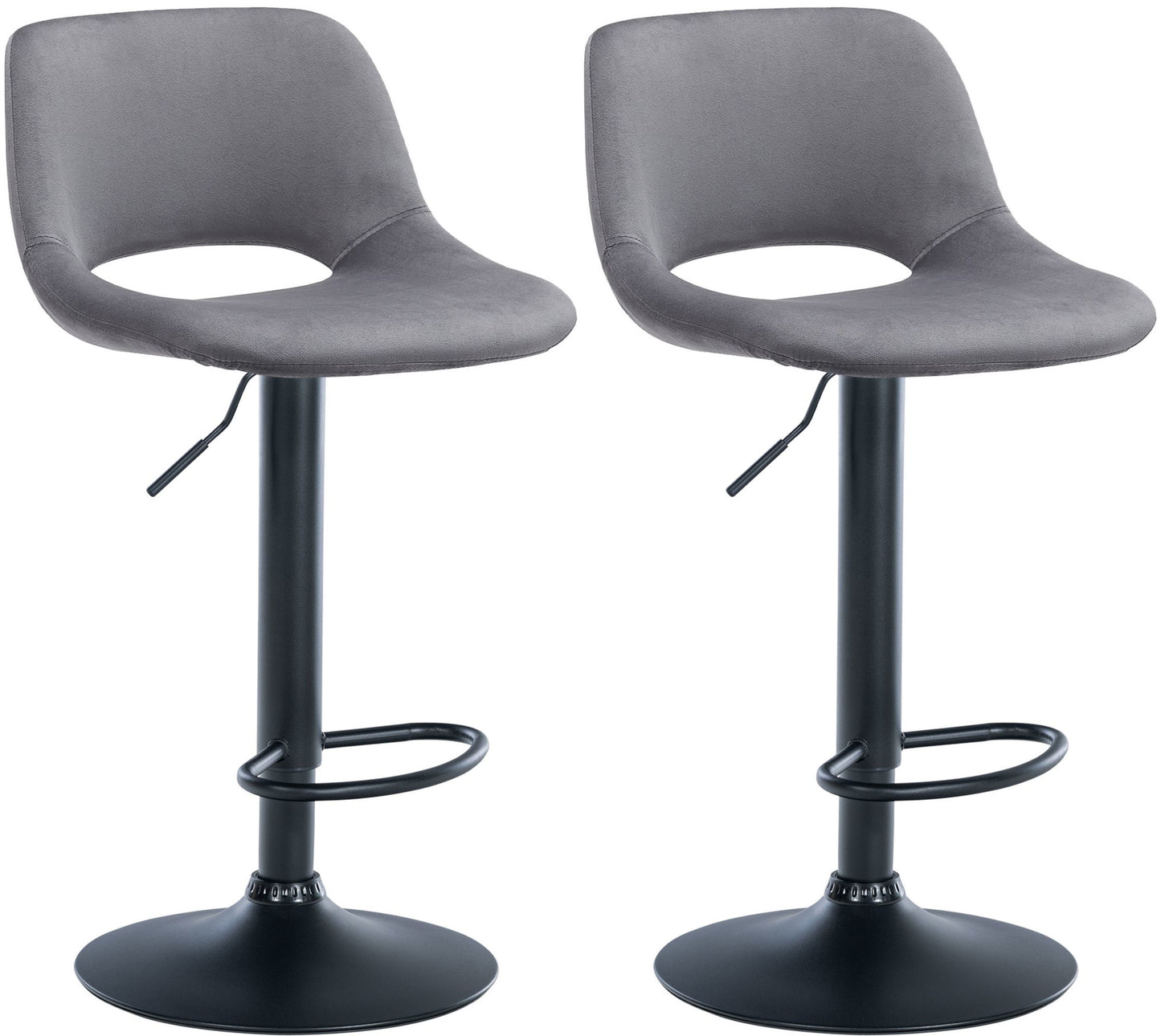 2er Set Barhocker Camden Samt - homemem39