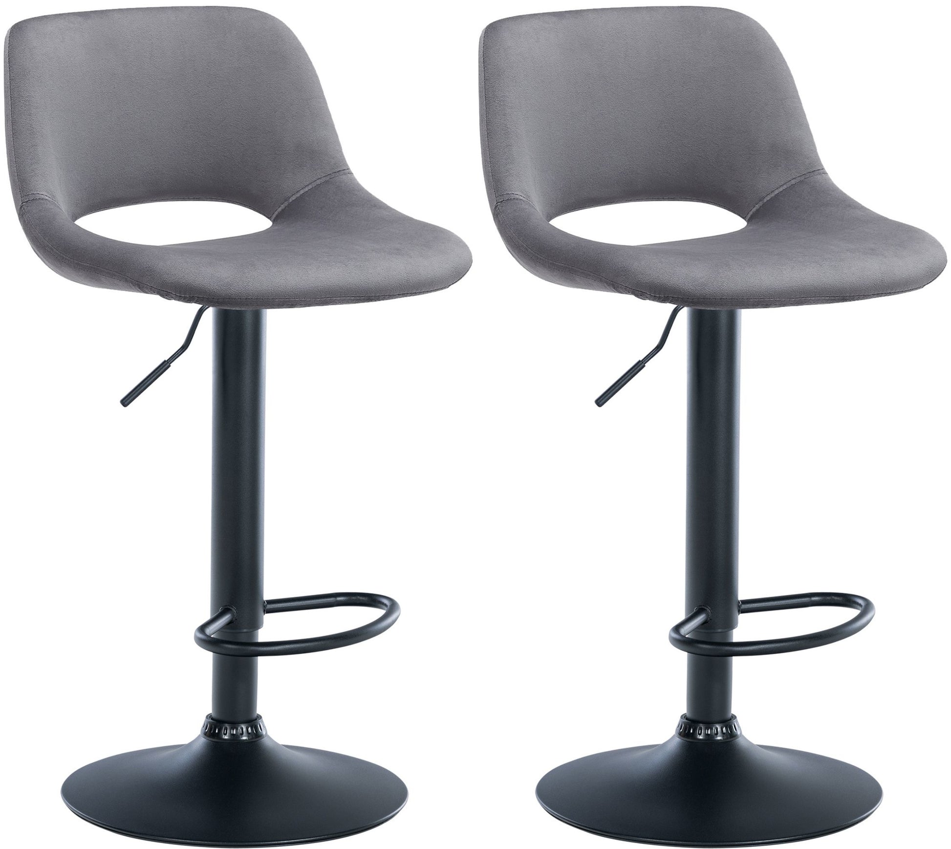 2er Set Barhocker Camden Samt - homemem39