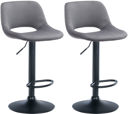 2er Set Barhocker Camden Samt - homemem39