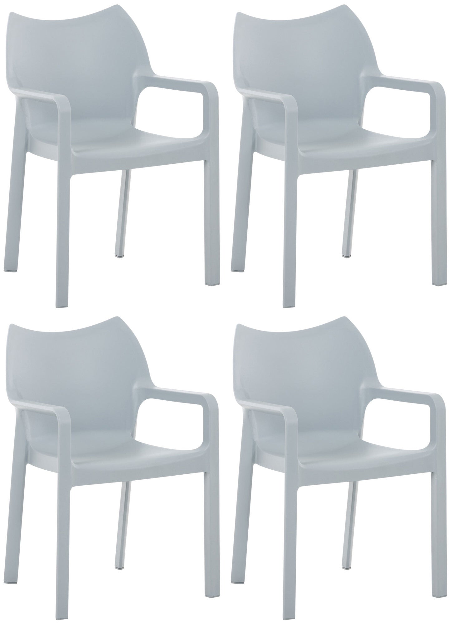 4er Set Gartenstühle Diva mit Armlehne - homemem39