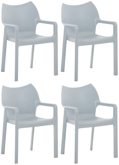 4er Set Gartenstühle Diva mit Armlehne - homemem39