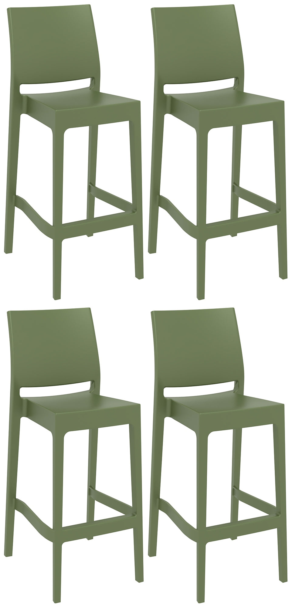 4er Set Barhocker Maya Kunststoff - homemem39