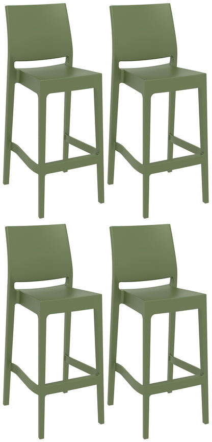 4er Set Barhocker Maya Kunststoff - homemem39