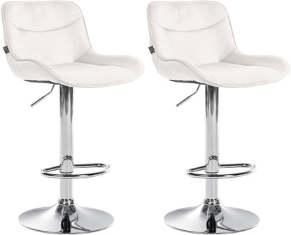 2er Set Barhocker Vonore Samt - homemem39