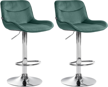 2er Set Barhocker Vonore Samt - homemem39
