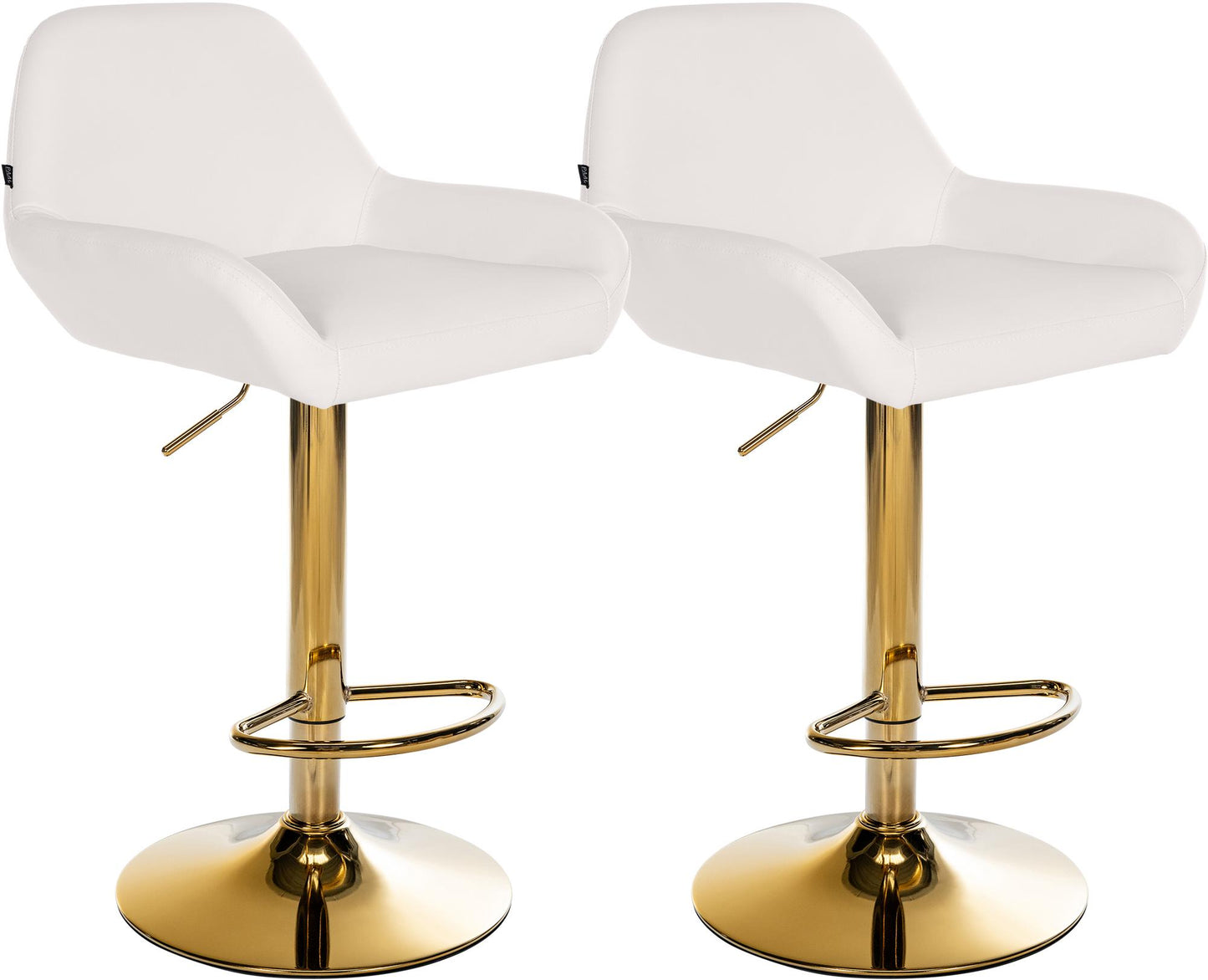 2er Set Barhocker Braga Gold Kunstleder - homemem39
