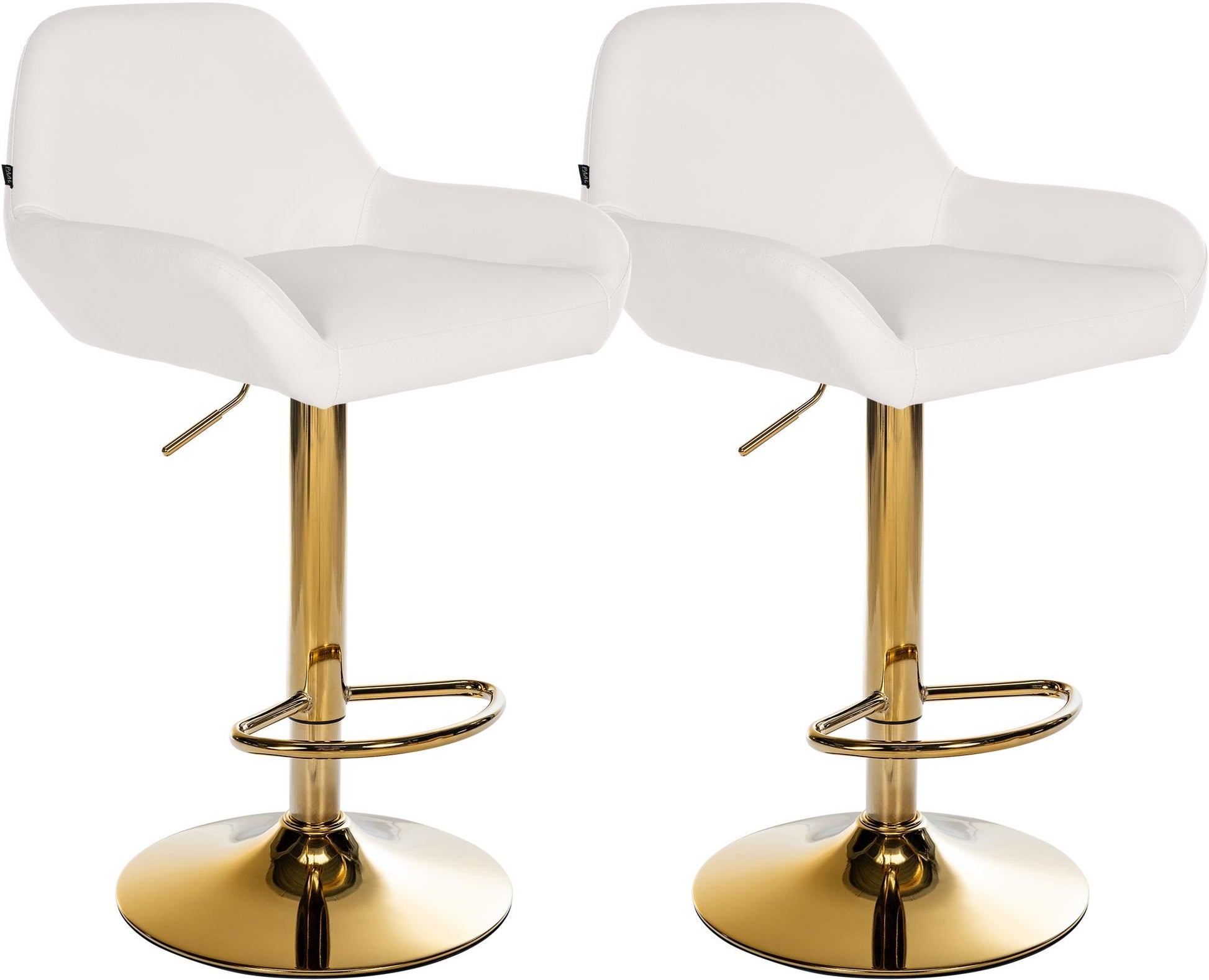 2er Set Barhocker Braga Gold Kunstleder - homemem39