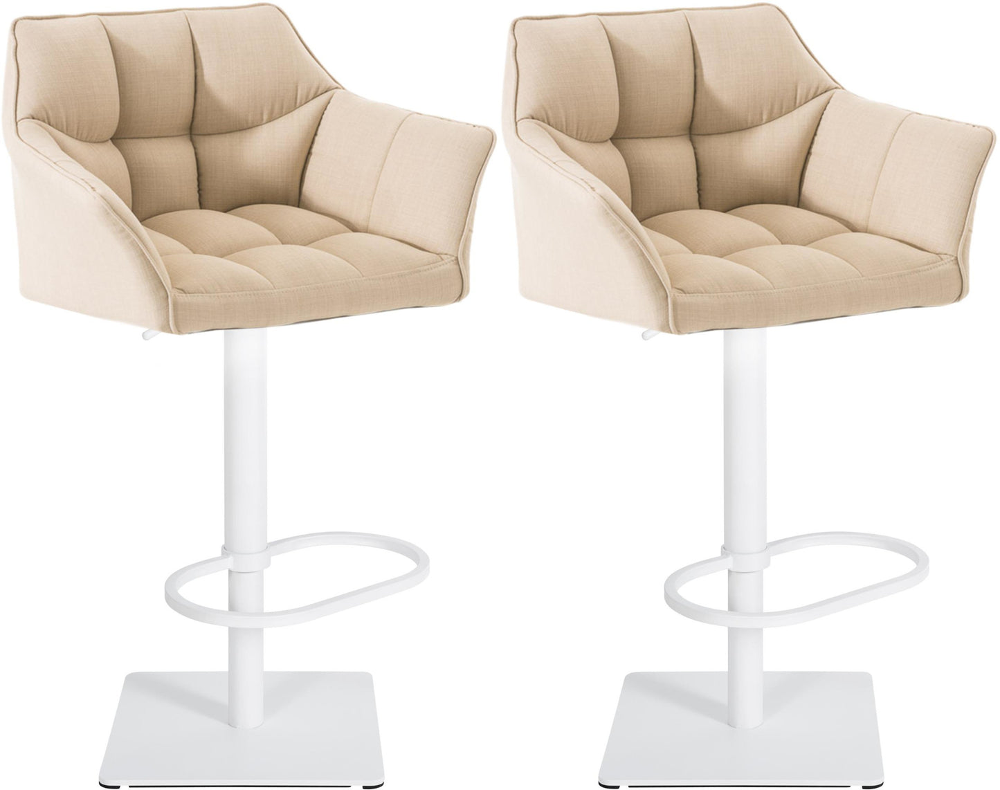 2er Set Barhocker Damaso Stoffbezug - homemem39