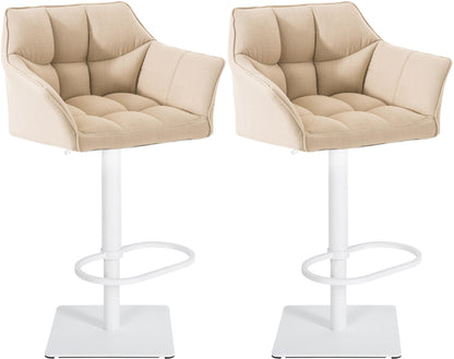 2er Set Barhocker Damaso Stoffbezug - homemem39