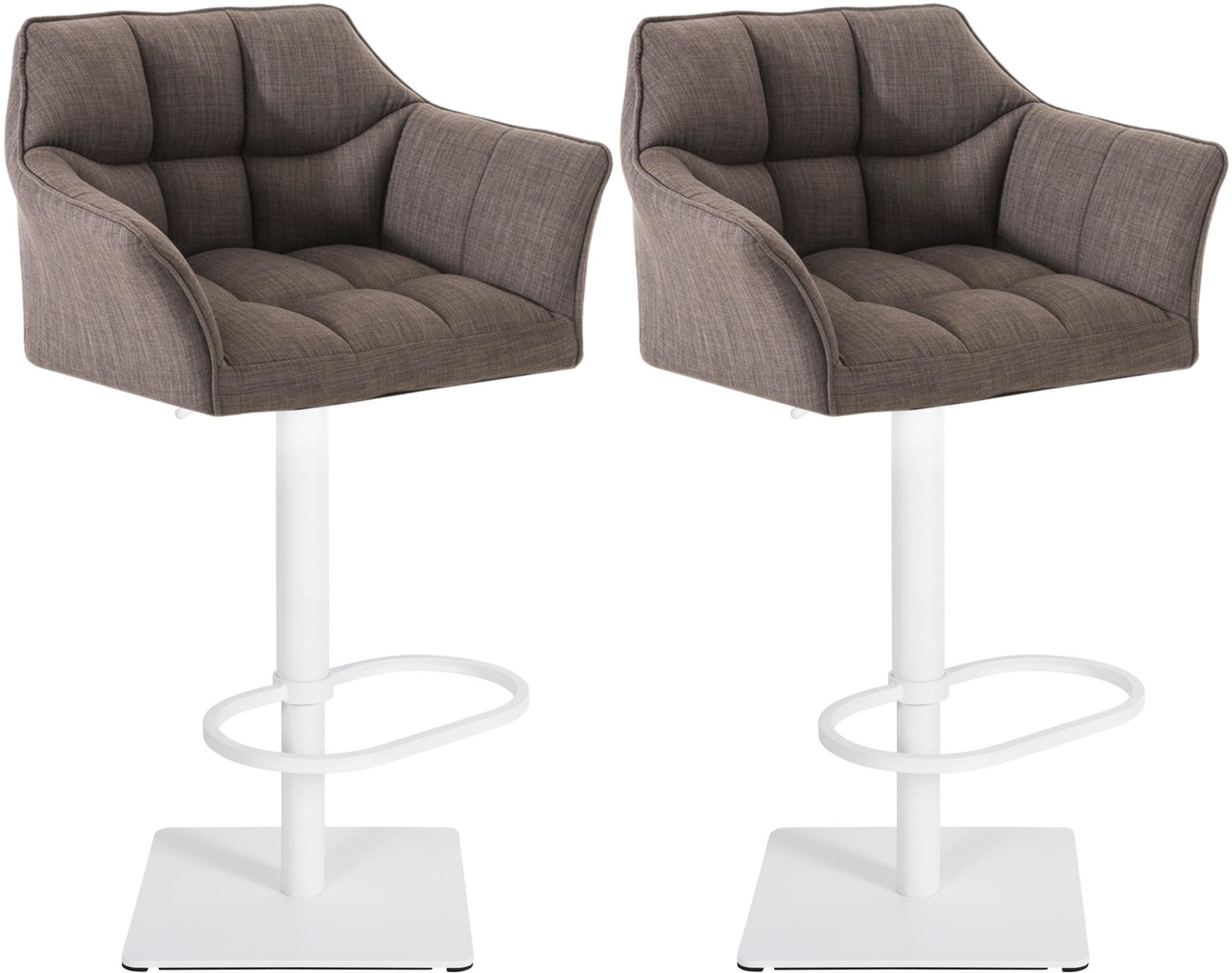 2er Set Barhocker Damaso Stoffbezug - homemem39