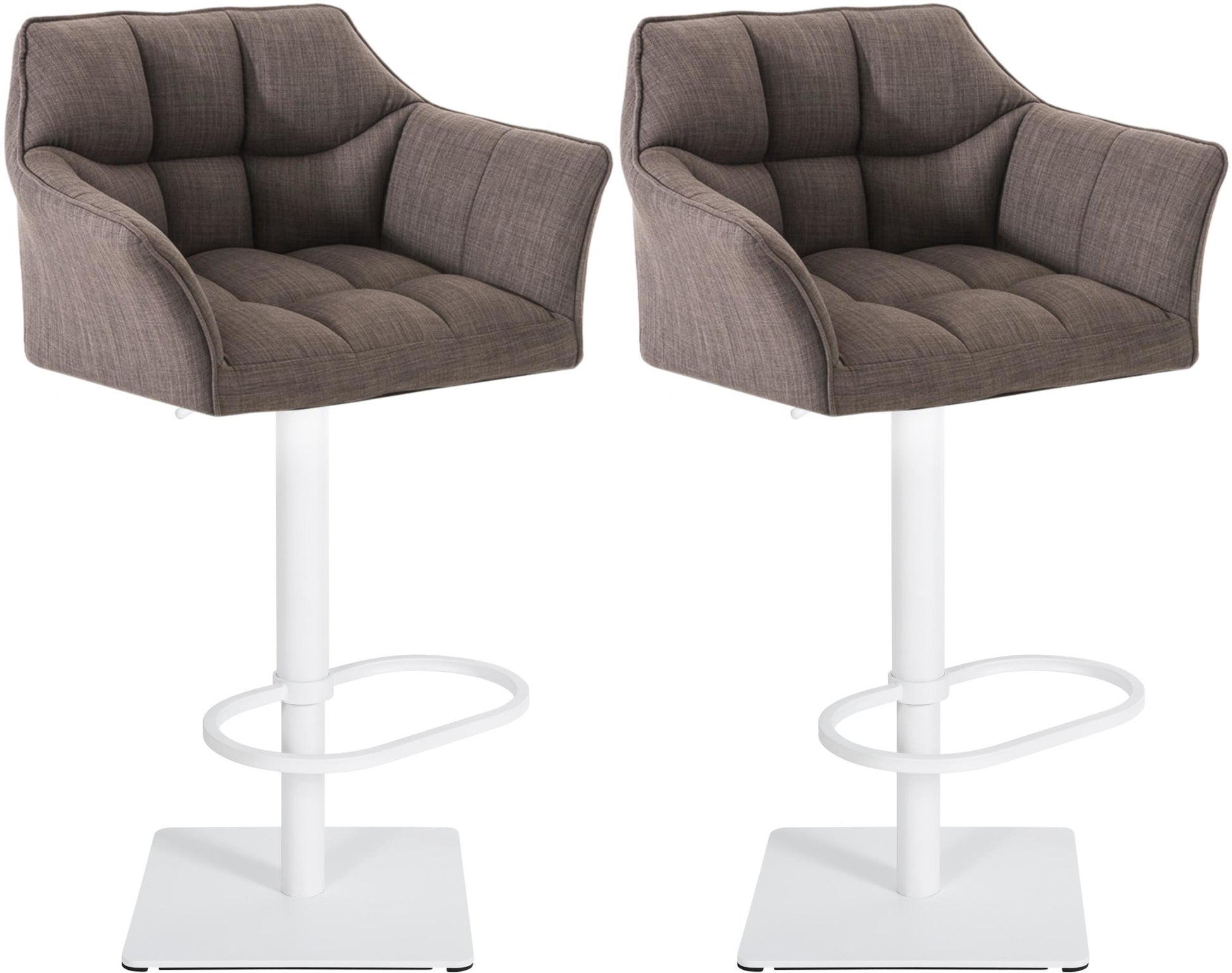 2er Set Barhocker Damaso Stoffbezug - homemem39