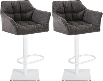 2er Set Barhocker Damaso Stoffbezug - homemem39