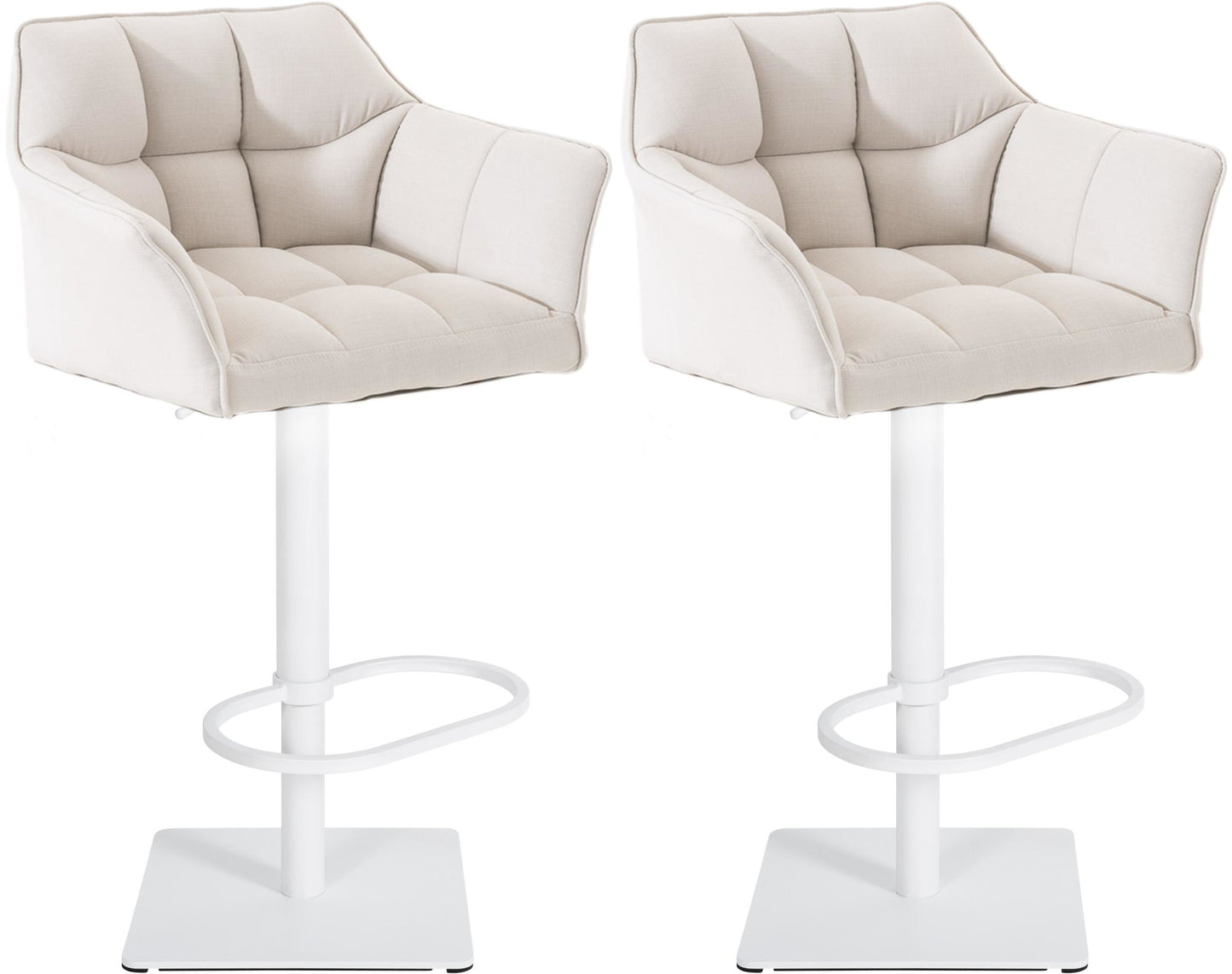 2er Set Barhocker Damaso Stoffbezug - homemem39