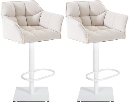 2er Set Barhocker Damaso Stoffbezug - homemem39