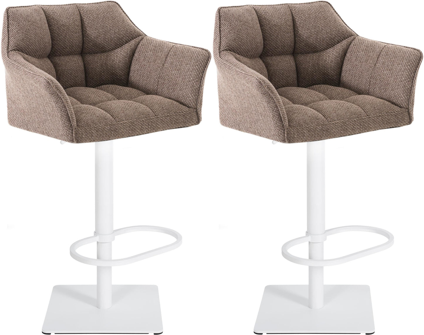 2er Set Barhocker Damaso Stoffbezug - homemem39