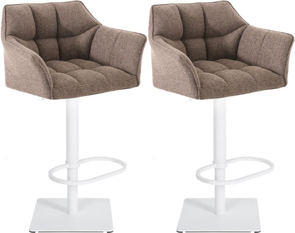 2er Set Barhocker Damaso Stoffbezug - homemem39