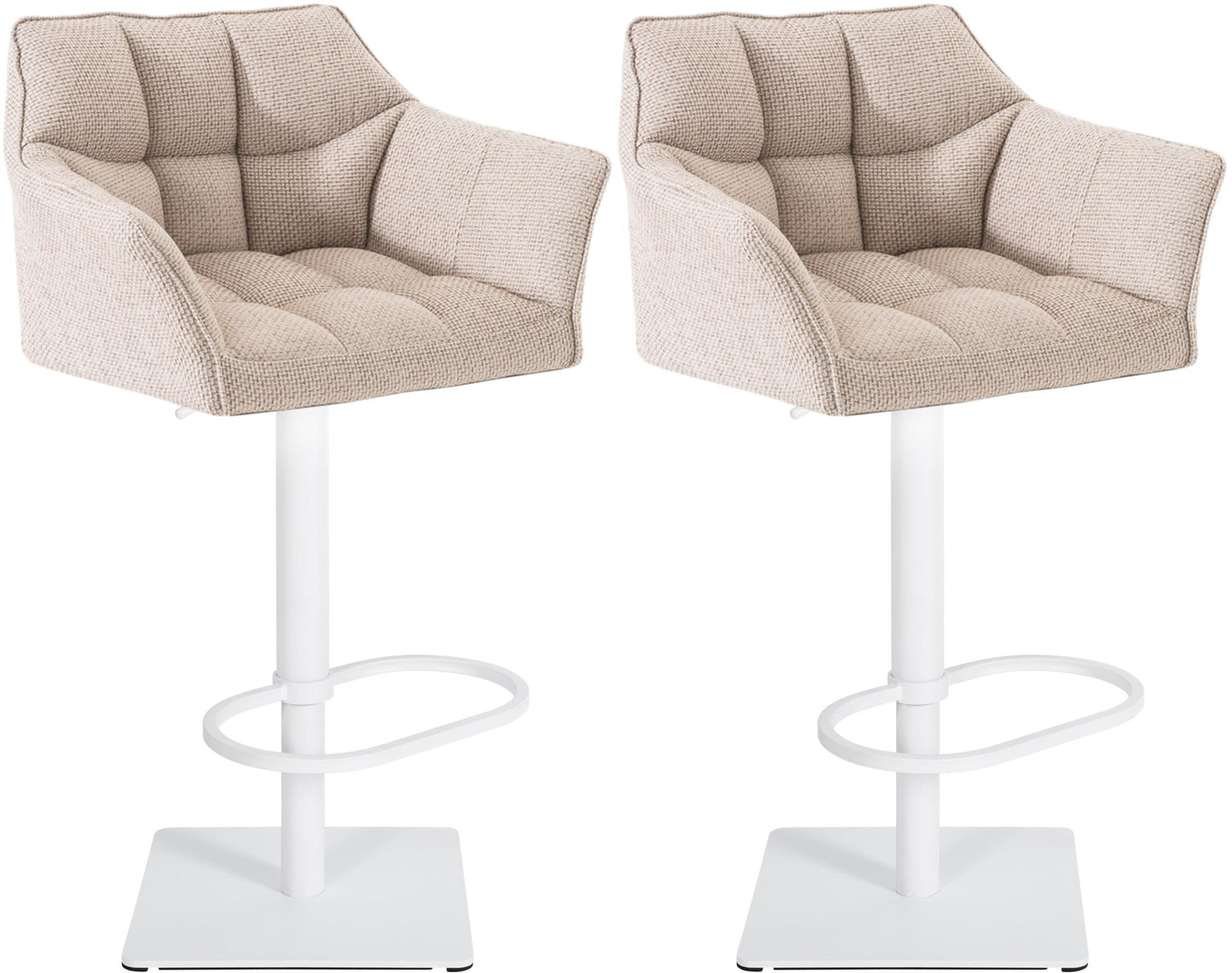 2er Set Barhocker Damaso Stoffbezug - homemem39