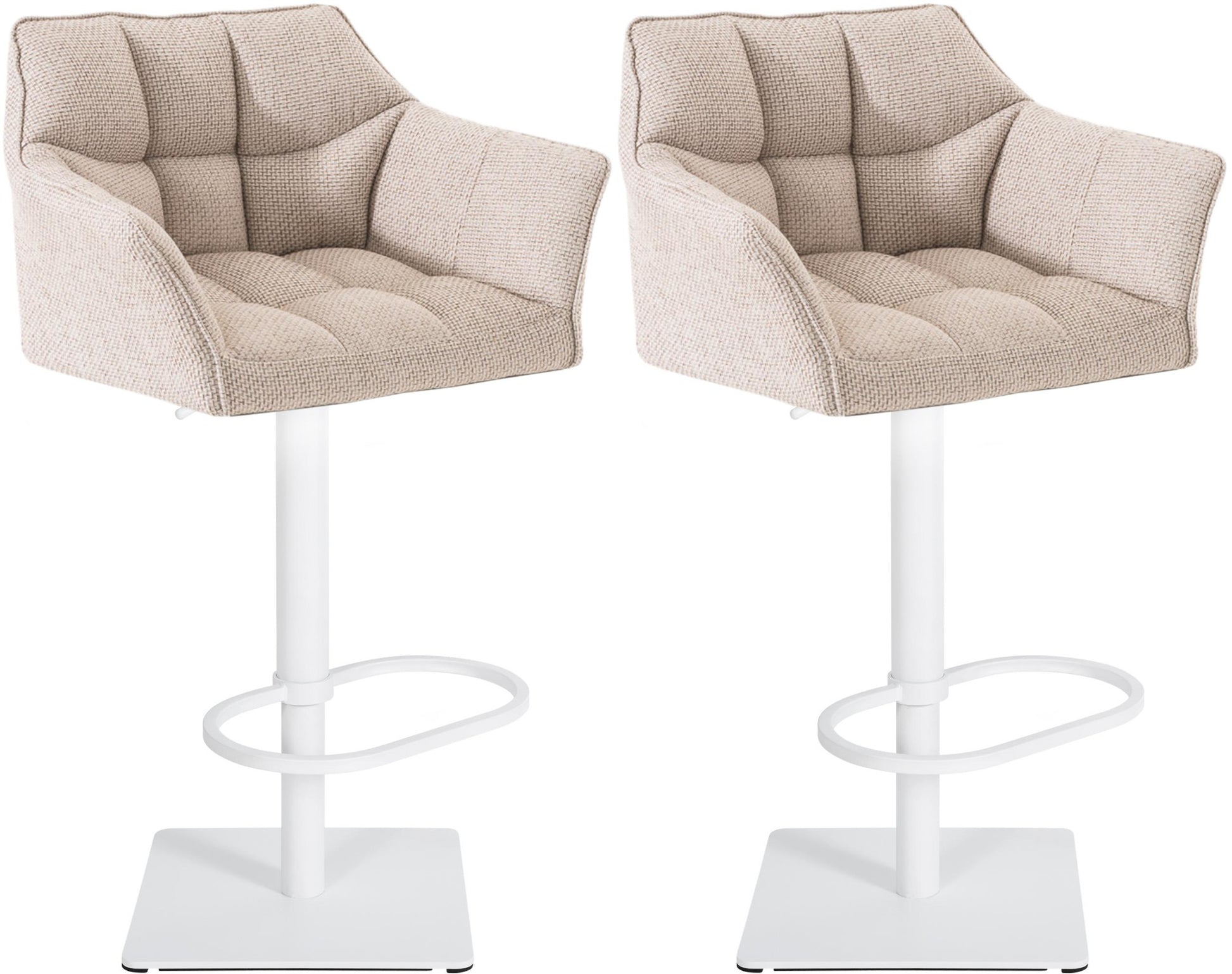 2er Set Barhocker Damaso Stoffbezug - homemem39