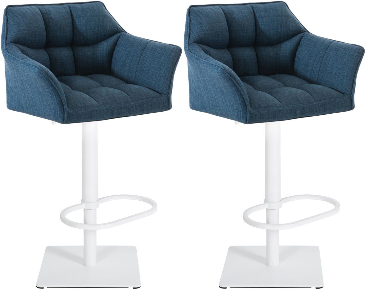 2er Set Barhocker Damaso Stoffbezug - homemem39