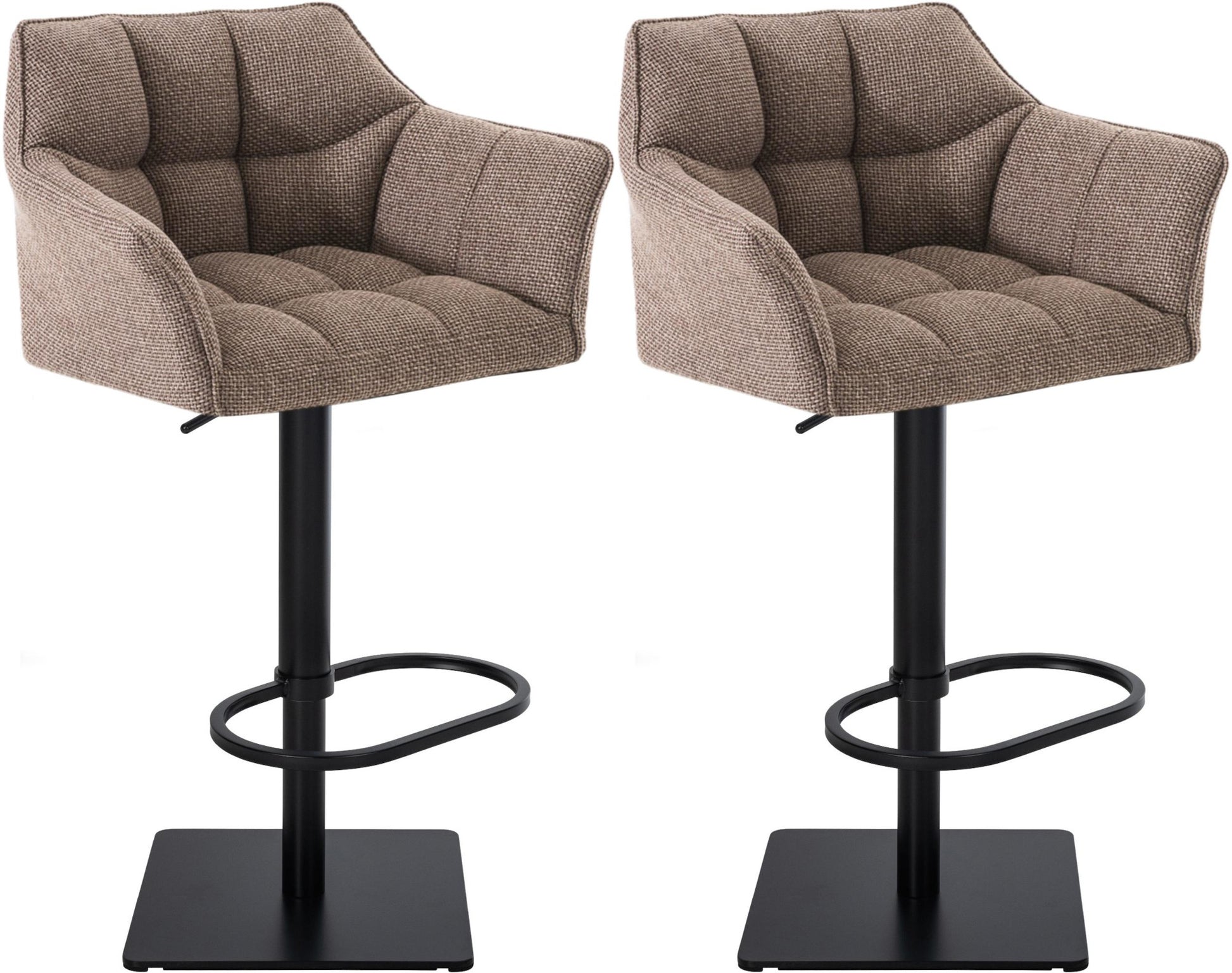 2er Set Barhocker Damaso Stoffbezug - homemem39