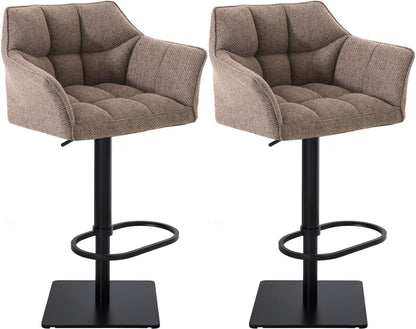 2er Set Barhocker Damaso Stoffbezug - homemem39