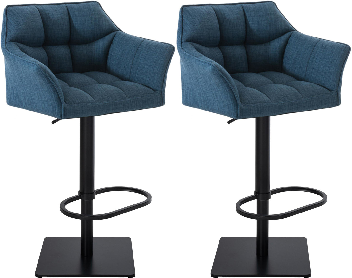 2er Set Barhocker Damaso Stoffbezug - homemem39