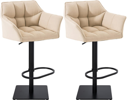 2er Set Barhocker Damaso Stoffbezug - homemem39