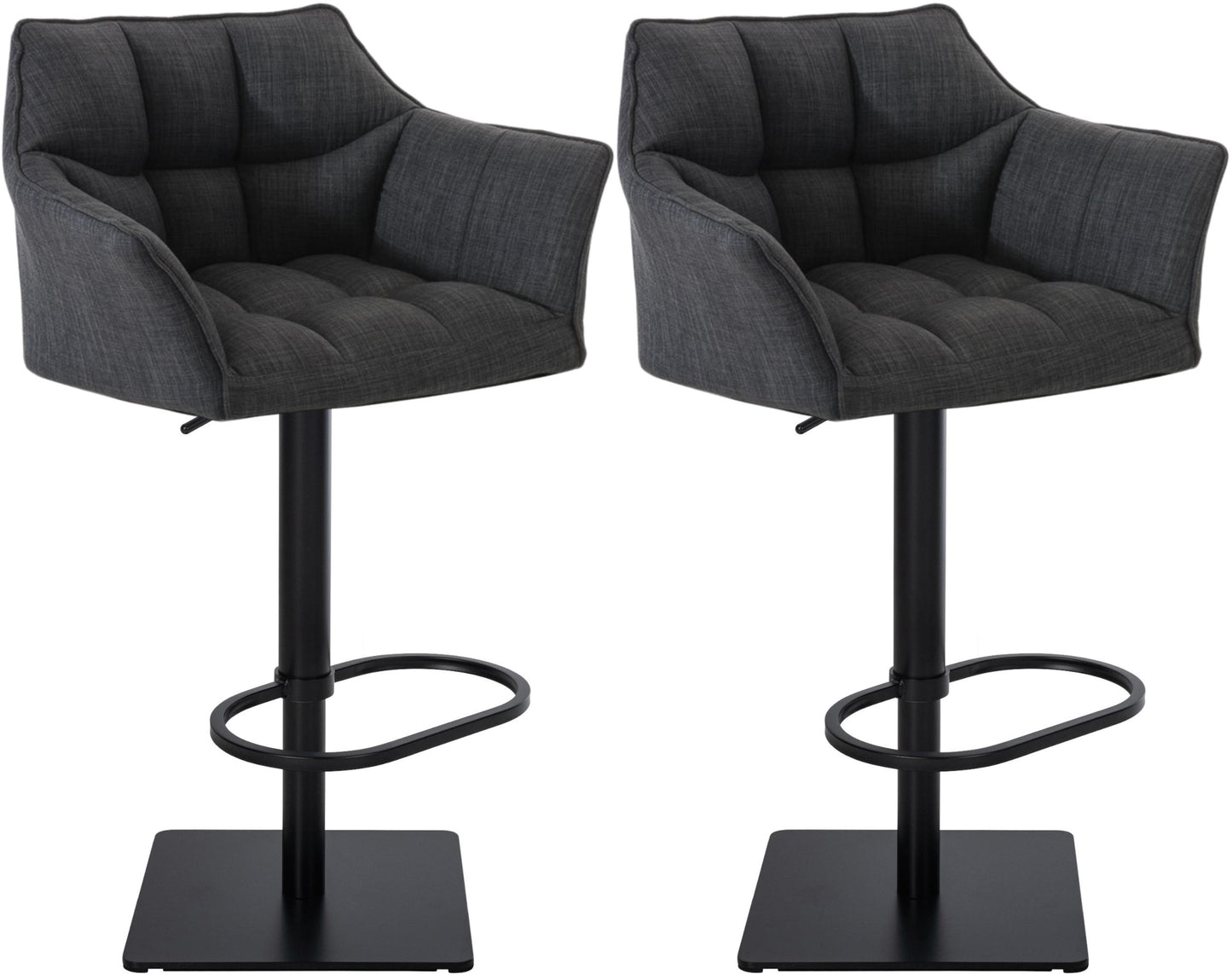 2er Set Barhocker Damaso Stoffbezug - homemem39