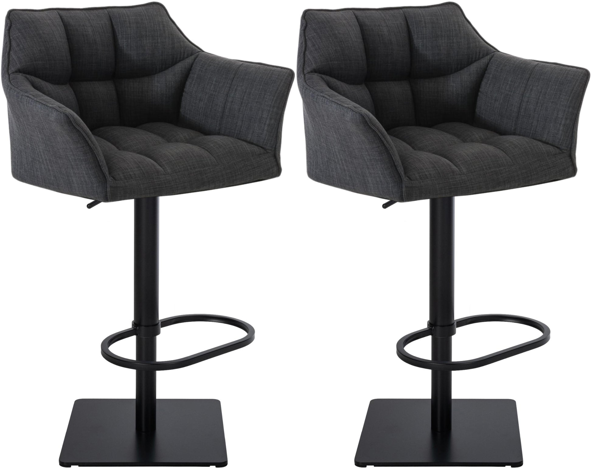 2er Set Barhocker Damaso Stoffbezug - homemem39