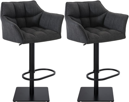 2er Set Barhocker Damaso Stoffbezug - homemem39