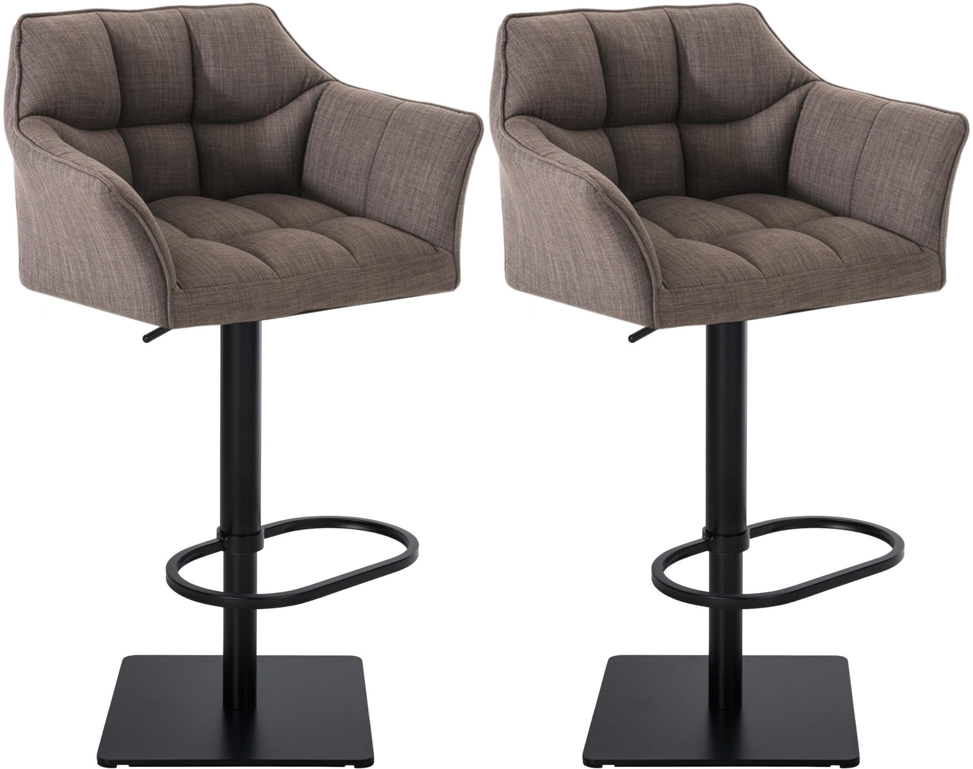 2er Set Barhocker Damaso Stoffbezug - homemem39