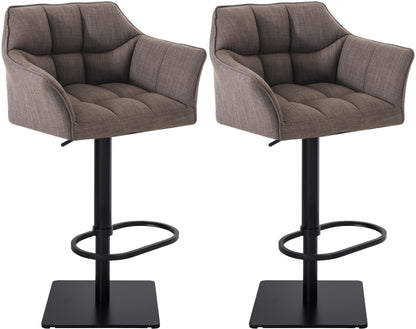 2er Set Barhocker Damaso Stoffbezug - homemem39