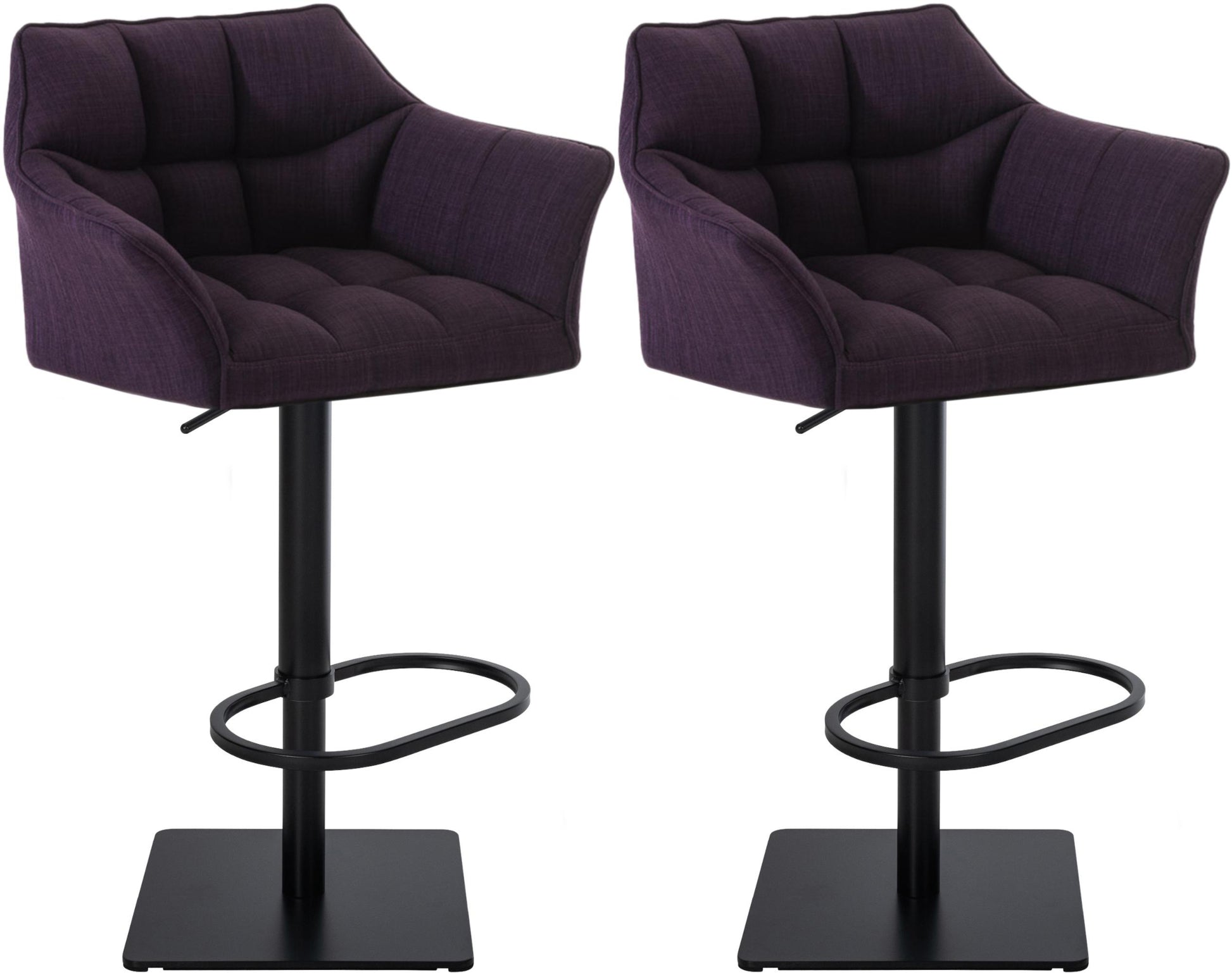2er Set Barhocker Damaso Stoffbezug - homemem39